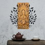 Wallity Meditation Escultura de Pared en Negro y Nogal